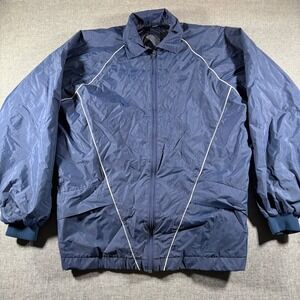 Pro Quip Gore-Tex Windbreaker Mens Large Navy Blue Full Zip Golf Jacket